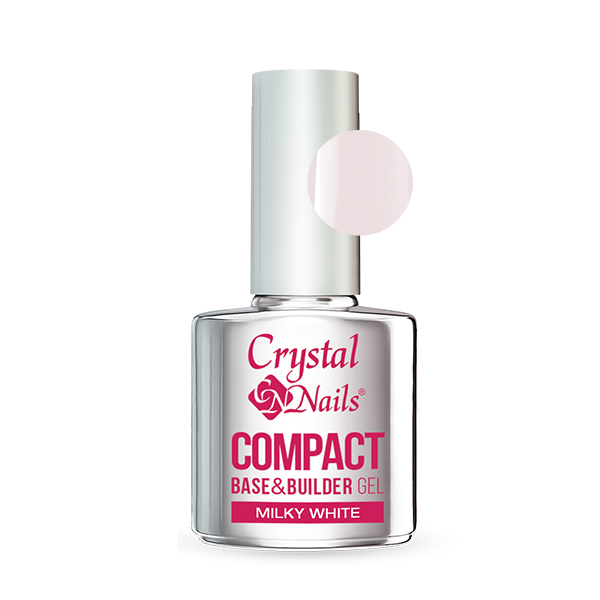 Compact Base gel Milky white - 13ml, körömerősítő, fehér alapozó zselé ...