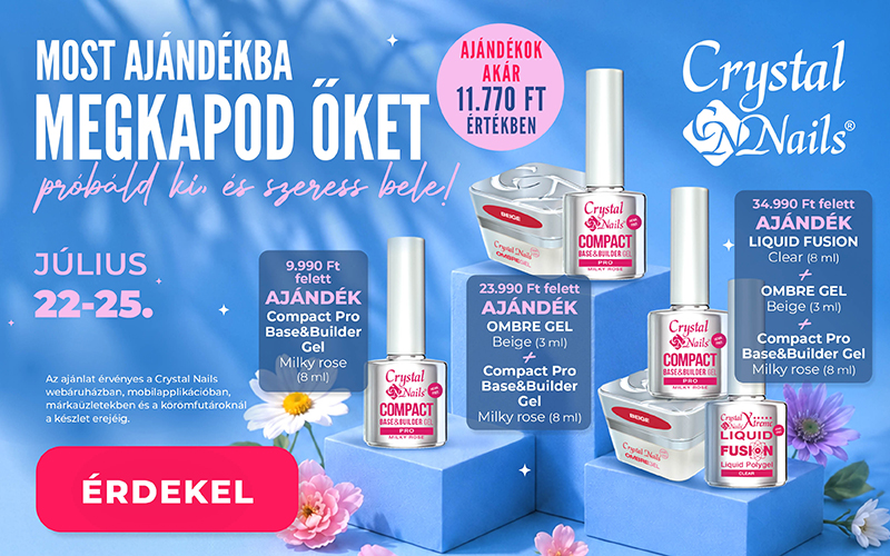 Rendelésed mellé értékes Crystal Nails kedvenceket adunk ajándékba