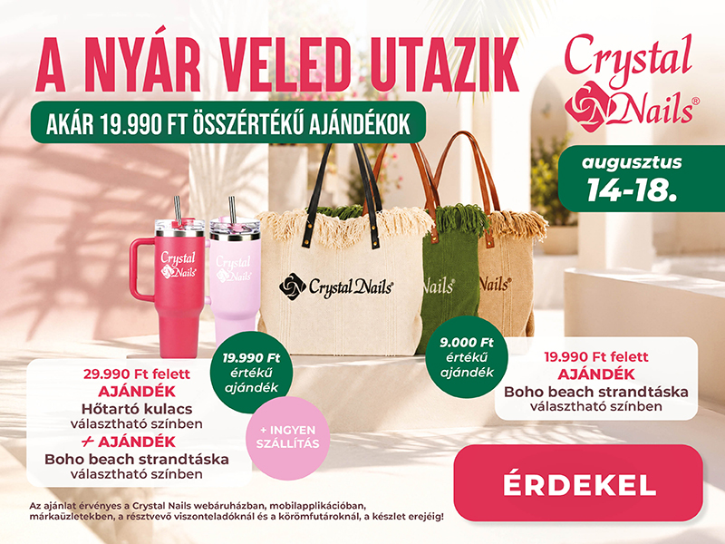 A nyár nem vár… és ezek az ajándékok sem! Az ajándékok érték akár 19.990 Ft.