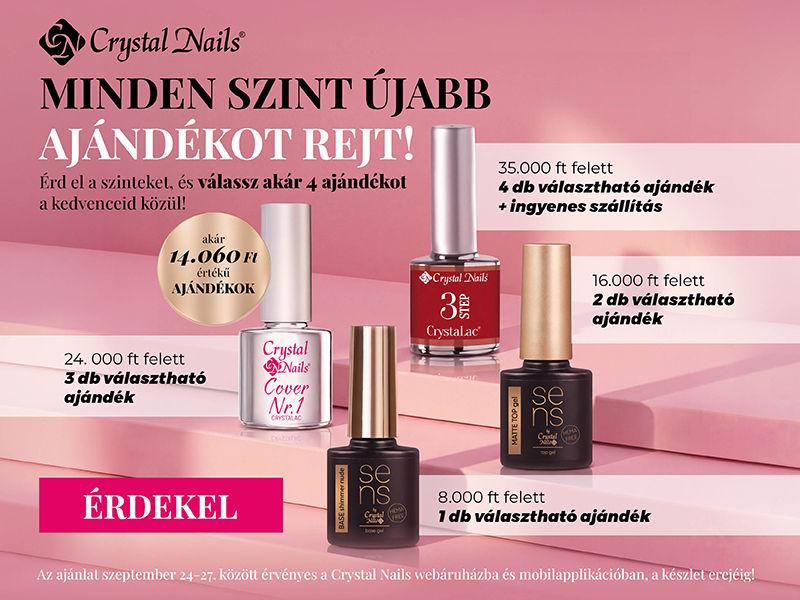 MINDEN SZINT ÚJABB AJÁNDÉKOT REJT!  Az ajándékok értéke akár 14.060 Ft is lehet és akár 7 termék közül is választhatsz! 