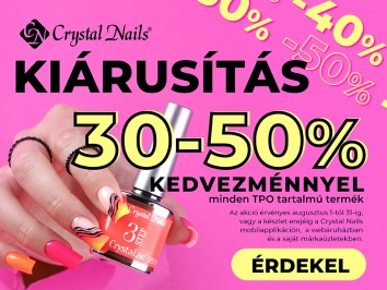 Kiárusítás 30-50% kedvezménnyel 