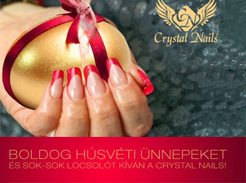 BOLDOG HÚSVÉTI ÜNNEPEKET ÉS SOK-SOK LOCSOLÓT KÍVÁN A CRYSTAL NAILS!