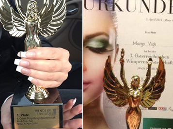 Trend Of Beauty: Crystal Nails arany épített zselében és LuXLash bronz szempillában