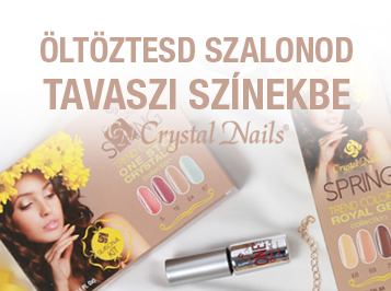 Öltöztesd szalonod tavaszi színekbe a Crystal Nails Bestseller Colors Spring és Trend Colors Spring készleteivel