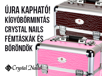 Újra kapható! Kígyóbőrmintás Crystal Nails fémtáskák és bőröndök – közkedvelt pink színben és ÚJ TRENDI BORDÓ színben – beszerezhető